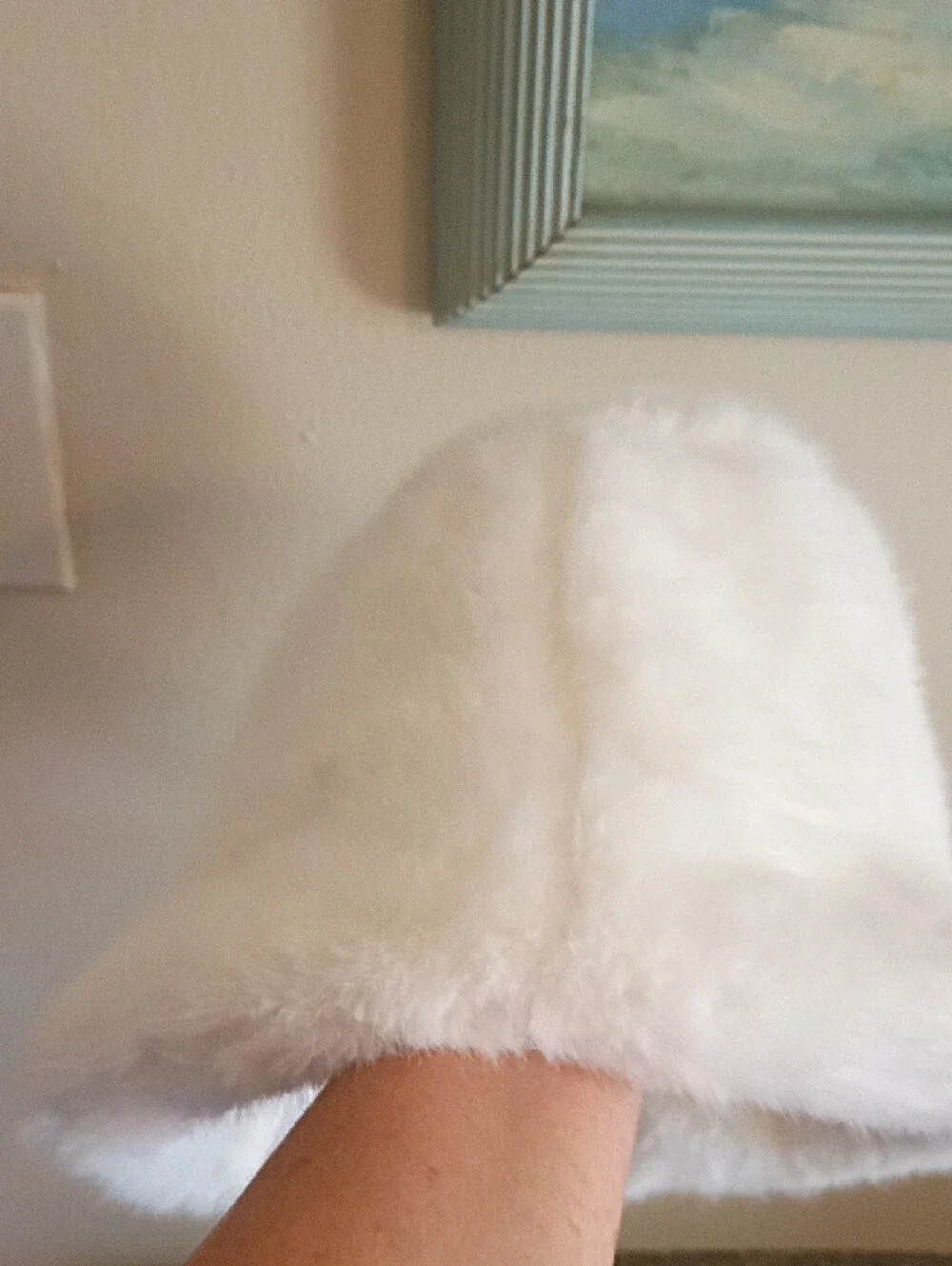 Kelly & Katie White Faux Fur Bucket Hat